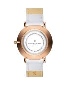 Montre Femme en Cuir Lausanne blanche