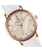 Montre Femme en Cuir Lausanne blanche