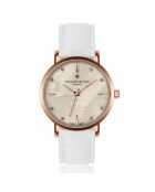 Montre Femme en Cuir Lausanne blanche