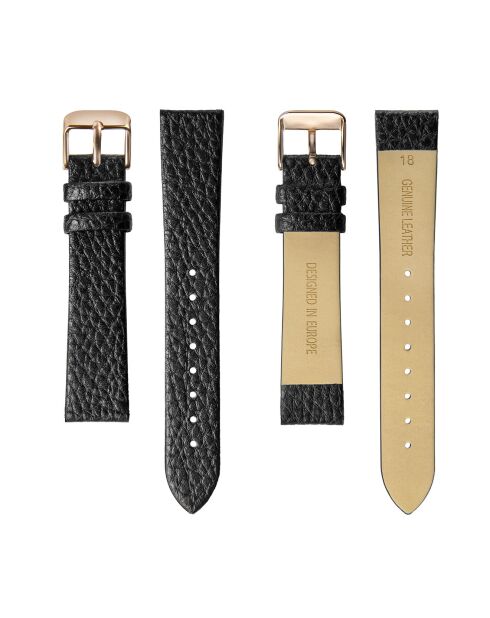 Montre Femme en Cuir Lausanne noire