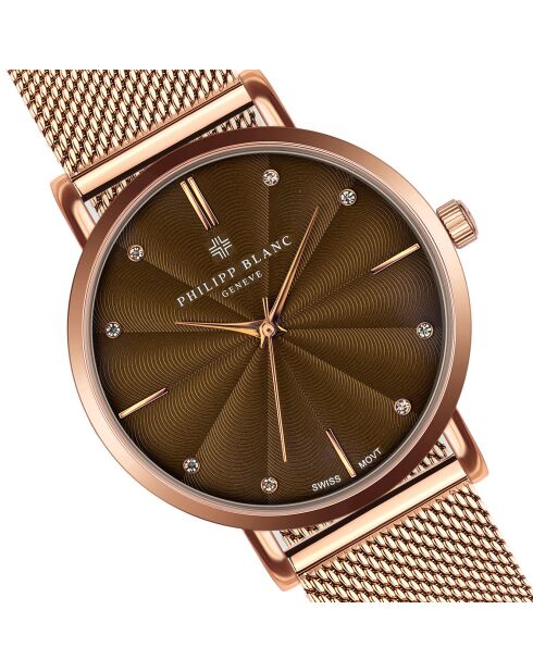 Montre Femme en Acier Lucerne rose doré