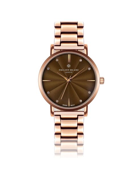 Montre Femme en Acier Lucerne rose doré