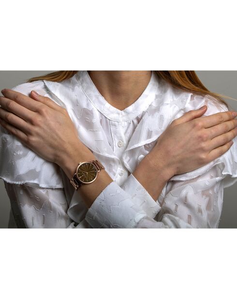 Montre Femme en Acier Lucerne rose doré
