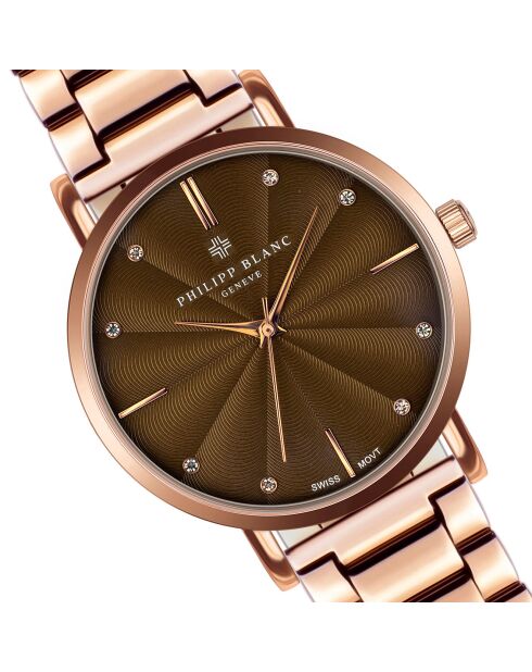 Montre Femme en Acier Lucerne rose doré