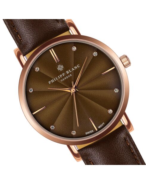 Montre Femme en Cuir Lucerne marron