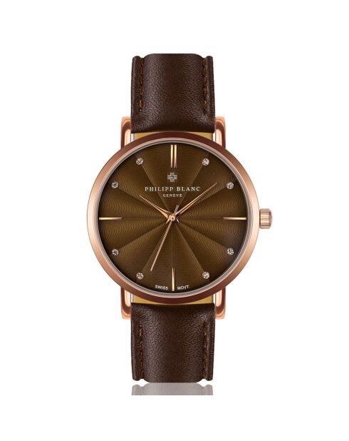 Montre Femme en Cuir Lucerne marron