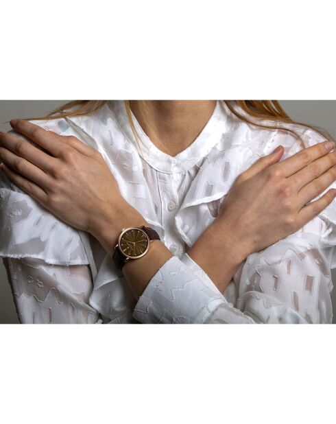 Montre Femme en Cuir Lucerne marron