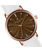 Montre Femme en Cuir Lucerne blanche