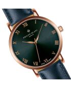 Bern Blaue Lederuhr mit Armbandset