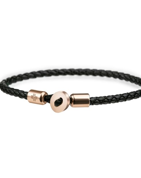 Set Montre + Bracelet en Cuir Bern noir