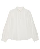 Blouse Cook molletonnée blanche