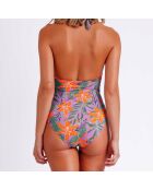 Maillot de bain 1 Pièce Jungle mauve