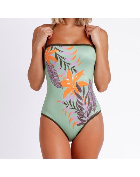Dschungelgrüner einteiliger Badeanzug