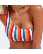Maillot de bain 2 Pièces Asymétrique Sun Stripes multicolore