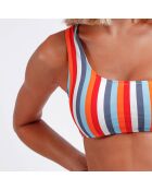 Maillot de bain 2 Pièces Asymétrique Sun Stripes multicolore