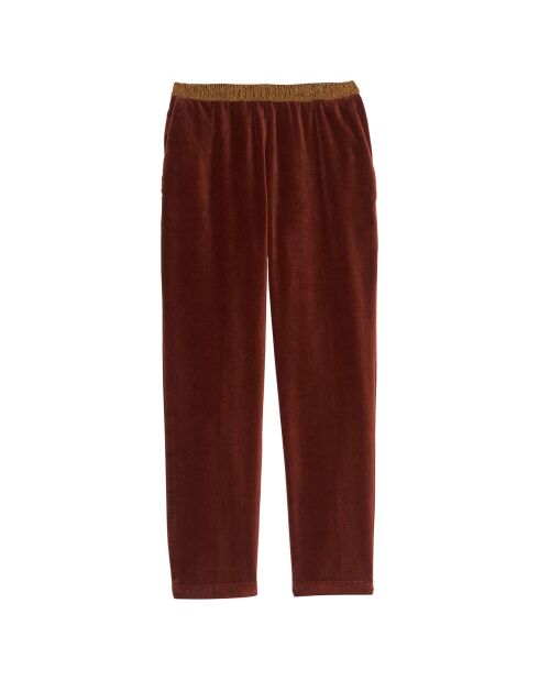 Pantalon en Velours Pirouette cacao