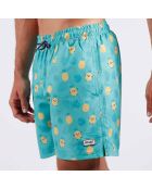 Short de bain Ananas turquoise