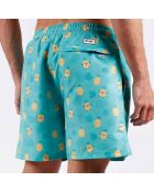 Short de bain Ananas turquoise