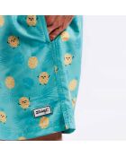 Short de bain Ananas turquoise