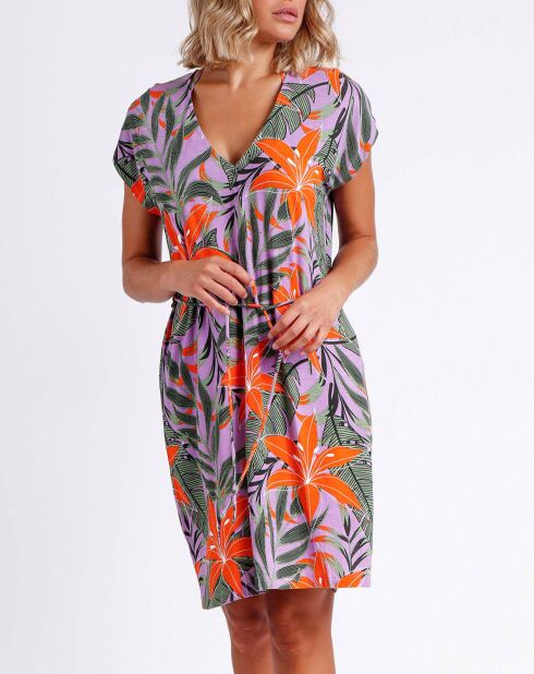 Malvenfarbenes Dschungelkleid