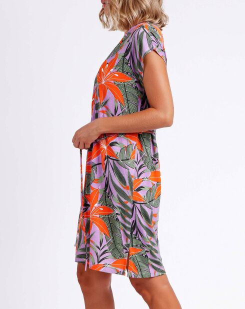 Malvenfarbenes Dschungelkleid