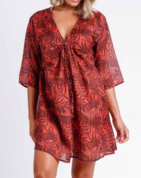 Robe Sunset Palm rouge
