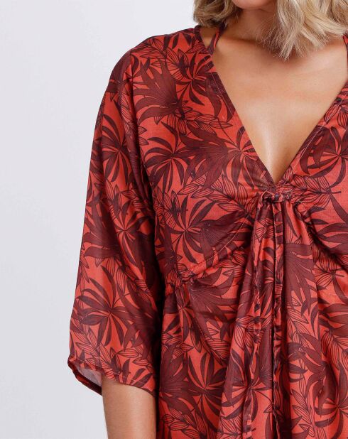 Robe Sunset Palm rouge