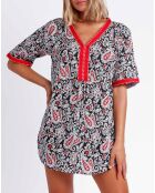 Robe Kaftan Cachemire noire