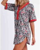 Robe Kaftan Cachemire noire