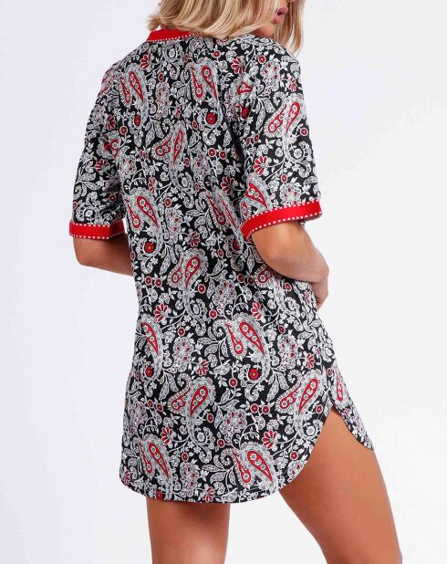Robe Kaftan Cachemire noire