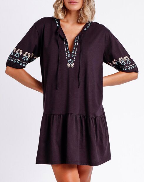 Robe Oriental marron chocolat