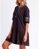 Robe Oriental marron chocolat