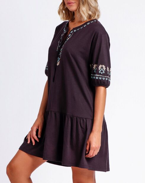 Robe Oriental marron chocolat