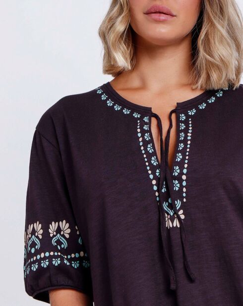 Robe Oriental marron chocolat