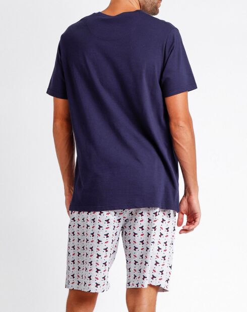 Pigiama in peluche blu marino