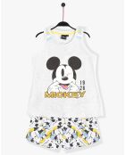 Pyjama Mickey summer gris/jaune