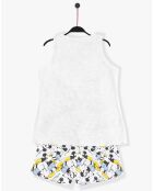 Pyjama Mickey summer gris/jaune