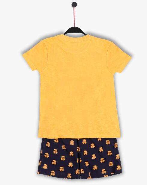 Pyjama Trooper vintage jaune moutarde/noir