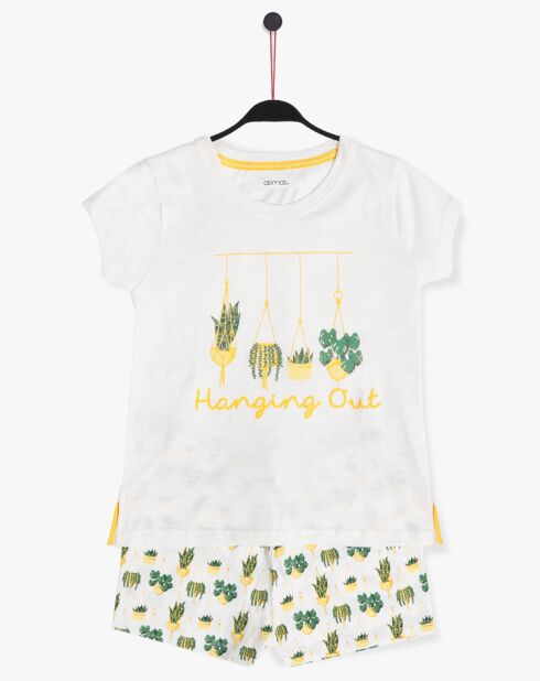 Pyjama  blanc cassé/jaune