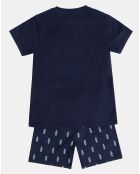 Pyjama Californien bleu marine