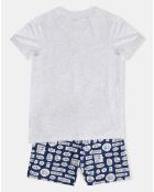 Pyjama Cool gris/bleu