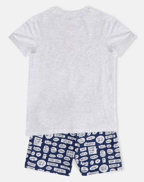 Pyjama Cool gris/bleu