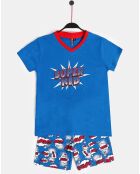 Blauer Schlafanzug Super Kid