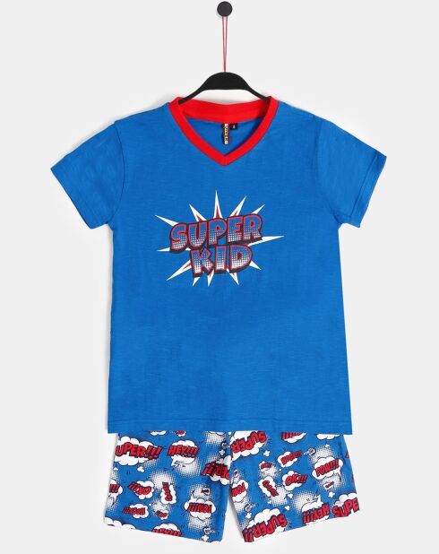 Blauer Schlafanzug Super Kid