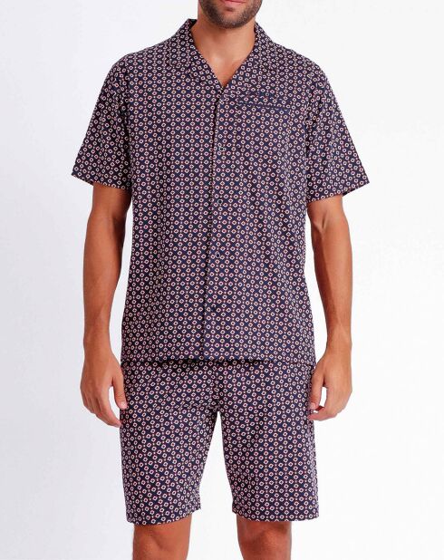 Pigiama blu scuro/rosso