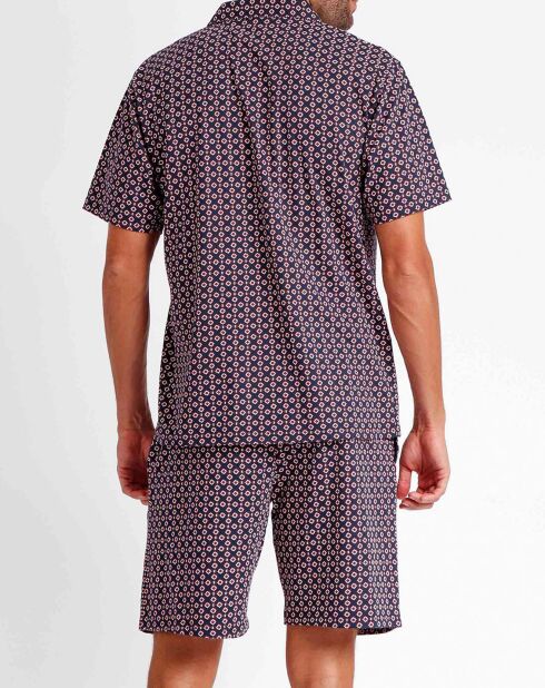 Pigiama blu scuro/rosso