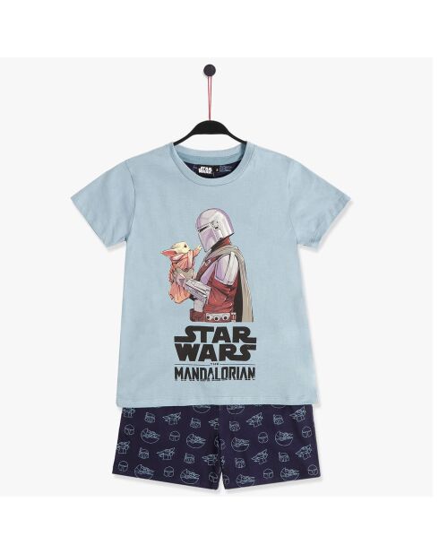 Pyjama Mandalorien baby yoda bleu