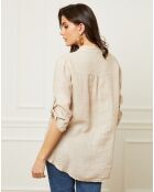 Blouse 100% Lin Bjorg beige