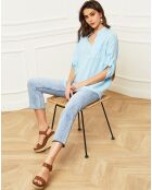Blouse 100% Lin Bjorg bleu ciel