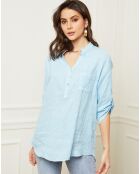 Blouse 100% Lin Bjorg bleu ciel